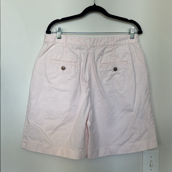 VTG 90’s Basic Edition Women’s Pastel Soft Pink Pleated Bermuda Preppy Shorts 12 - Picture 2 of 7